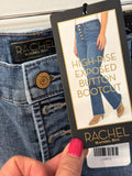 New Rachel Roy Button Fly Bootcut 30" Inseam Jeans, 12