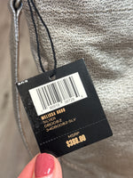New Frye Silver Metallic Leather Melissa Hobo Bag, 12.5"W x 12.5"H x 5"D