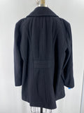 London Fog Black Wool Blend Coat, 1X