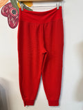 Athleta Red Waffle Knit 28" Inseam Joggers, S