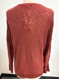 New Rag Poets Fired Brick Aries Sweater, S
