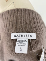 New Athleta Brown Spirit Refined Wool Cashmere Wrap Sweater, L (retail $199)