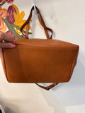Poppy & Peonies Brown Laptop Crossbody Bag, 19"x13"