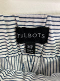 Talbots Blue Stripe Cropped 21" Inseam Pants, M Petite
