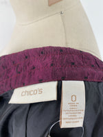 Chico's Purple Open Front Jacket, S