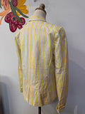 Draper James Yellow/Blue Stripe Blazer Jacket, S