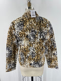 Ruby Rd Animal Print Zip Front Jacket, L