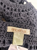 Arden B Black Open Stitch Sweater, S