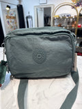 Kipling Green Crossbody Bag, 9"x8"