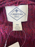 St. John's Bay Burgundy Cardigan, M Petite