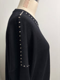 DKNY Black Studded Sweater, L