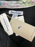 New Tommy Bahama Black Two Palms Linen Shirt Dress, XL