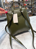 Kate Spade Green Lizzie Medium Flap Backpack, 9.5"x9.75"