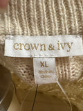 New Crown & Ivy Heather Oatmeal Sweater, XL