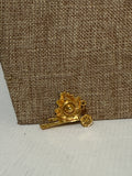 Avon Gold Wheelbarrow with Hearts Pin, 1.5"