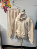 2 Piece Set Ivory Sweatshirt + Joggers, S