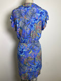New Olivaceous Blue Vera Tie Shirt Dress, S