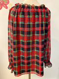 Talbots Blue/Red Plaid Top, L