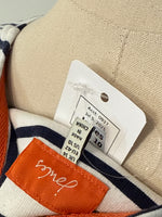 Joules White/Navy Stripe Dress, 10