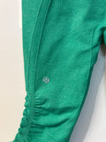 Lululemon Green Cropped Ruched Leggings, 6