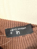 Urban Daizy Brown Off Shoulder Sweater, S