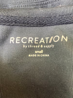 Recreation Black Hoodie Sweatshirt, S