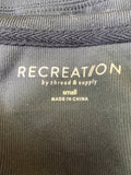 Recreation Black Hoodie Sweatshirt, S