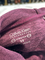 Calvin Klein Purple Zip Front Hoodie Jacket, 3X