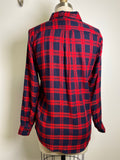 New Banana Republic Red/Navy Check Top, XS