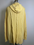 L.L. Bean Yellow Zip Front Hoodie Cardigan, 2X