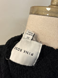 Pink Rose Black Sweater, XS