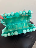 Green Crossbody/Clutch, 7"x4"
