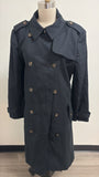 New Ann Taylor Black Trench Coat Jacket, XXL