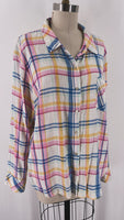 Candance Cameron Bure Plaid Top, XL