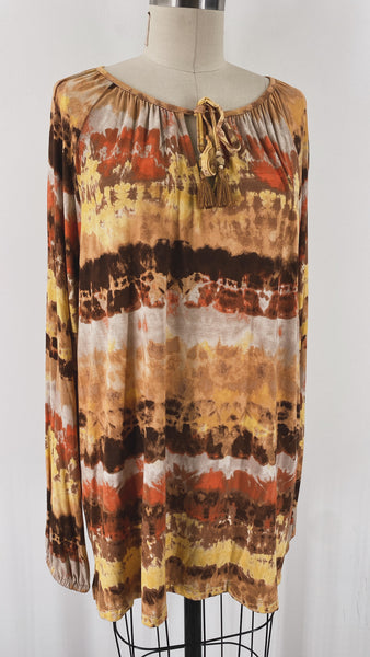 Belle Kim Gravel Print Top, XL