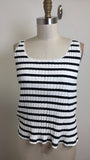 J. Crew Black Stripe Tank, 2X