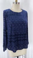 Talbots Blue Top, L Petite