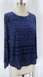 Talbots Blue Top, L Petite