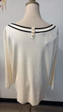 New Talbots Cream/Black Sweater, 3X