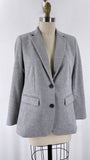 Ann Taylor Gray Wool Blend Blazer Jacket, 8 Petite