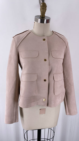Ivanka Trump Pink Snap Front Jacket, S
