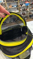 Michael Kors Danika Neon Yellow & Black Mesh Backpack, 12"x10"