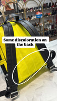 Michael Kors Danika Neon Yellow & Black Mesh Backpack, 12"x10"