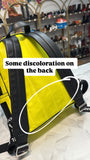 Michael Kors Danika Neon Yellow & Black Mesh Backpack, 12"x10"