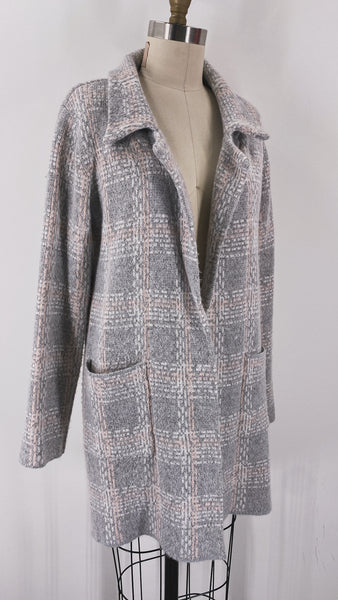 By Design Gray/Pink Cardigan, S
