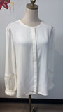 New Ann Taylor White/Cream Top, XXL