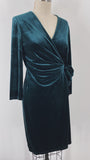 New Anne Klein Green Velvet Dress, S