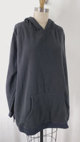 Woman Within Black Hooded Fleece Pullover, 26/28
