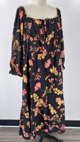 Bloomchic Black Print Dress, 22/24