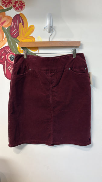 Chadwicks Burgundy Corduroy Pocket Skirt, 12 Tall
